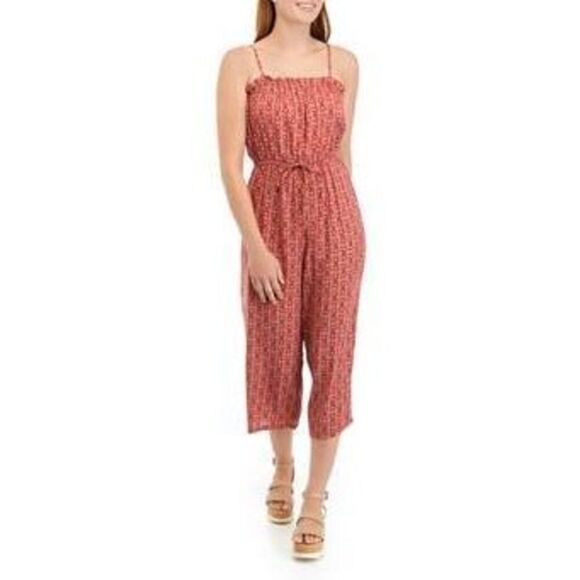 As U Wish Juniors All Over Print Jumpsuit - Picture 1 of 5